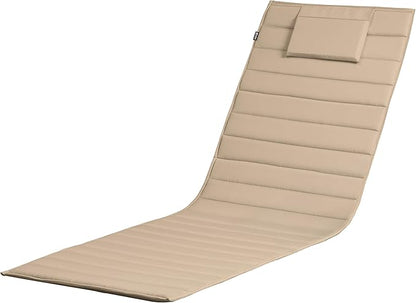Classic Accessories Storigami Water-Resistant 72 x 21 Inch Chaise Lounge Cushion, Antique Beige, Patio Cushion