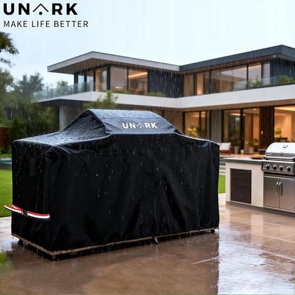 98 Inch Extra Large Grill Cover Kitchen Island Cover Large Island Grill Cover for Outdoor Grill Outdoor Kitchen Cover Heavy Duty Waterproof 98" L x 42" W x 48" H, Black