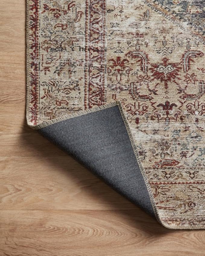 Loloi Amber Lewis Georgie Collection GER-04 Teal/Antique 2'-6" x 7'-6", .19" Pile Height, Runner Rug