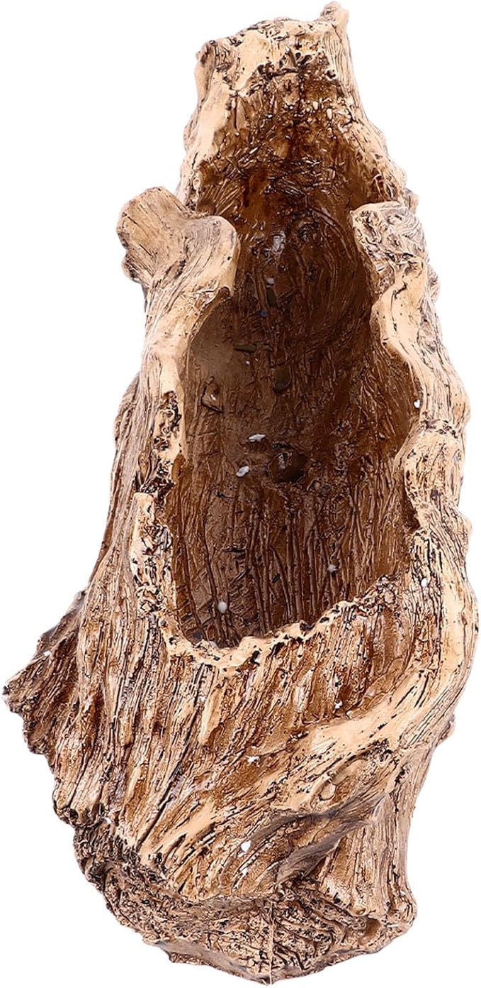 Pilipane Artificial Driftwood Planter Realistic Resin Succulent Planter Vintage Tree Root Stump Log Like Flower Container Pot for Home Garden Decoration Indoor Outdoor Use