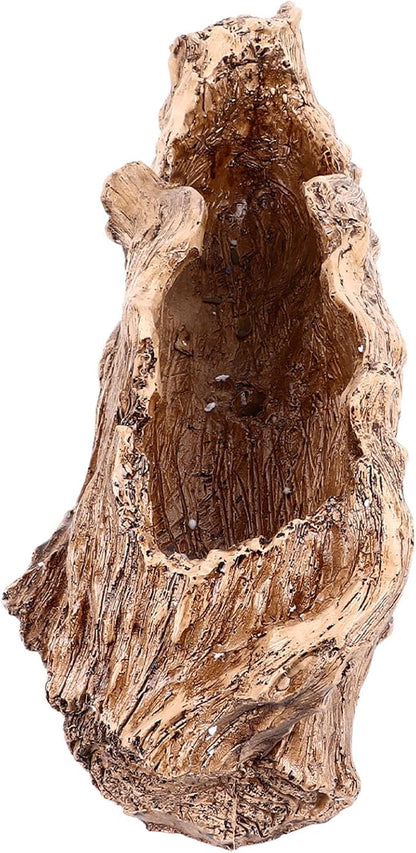 Pilipane Artificial Driftwood Planter Realistic Resin Succulent Planter Vintage Tree Root Stump Log Like Flower Container Pot for Home Garden Decoration Indoor Outdoor Use
