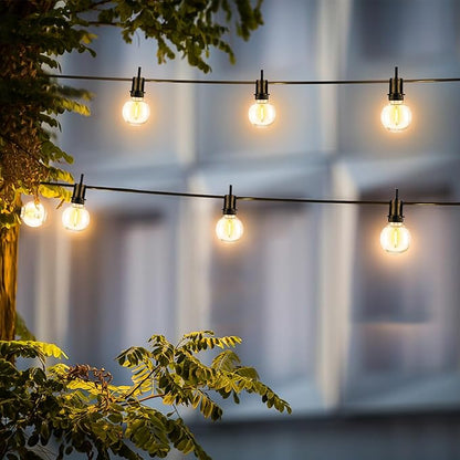 ZJOJO 100FT Outdoor String Lights, G40 Globe Outdoor Lights with 30 Shatterproof LED Bulbs (3 Spare), 2700K Hanging IP65 Waterproof Patio Light String Lights for Outside Backyard Porch Party