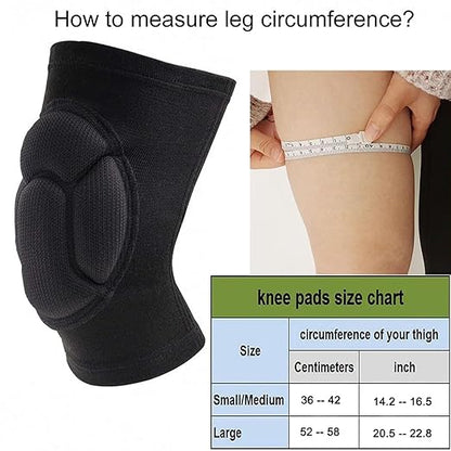 Knee Pads for Garden, Gardening, House Cleaning, Construction Work, Dancing, Volleyball, Flooring, Climbing, Riding Kneepads with Thick EVA Foam Padding, Outdoor Sports Kneeling Pads Cushion Floors Scrubbing for Men Women (Small/Medium)