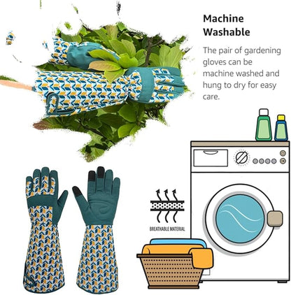 Long Gardening Garden Gloves,Thorn-proof&Puncture Resistance Rose Cactus Gauntlet Glove for Gardener,Gifts