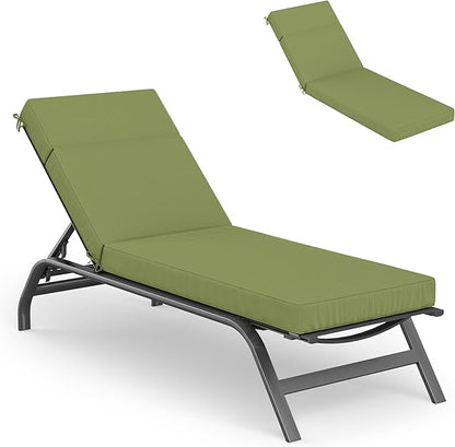 Chaise Lounge Cushions Outdoor, 80" L X 26" W X 4" D Lounge Chair Cushions for Outdoor Furniture, High-Density Foam Outdoor Chaise Cushion-Waterproof Fade-Resistant ThickPatio lounge chair cushion