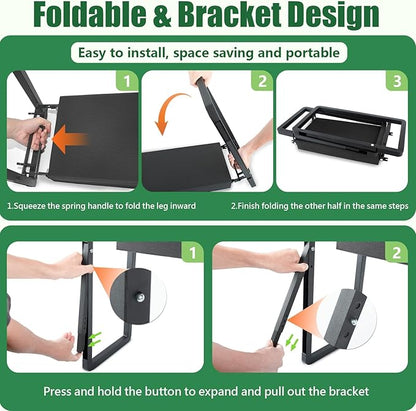 seasky Foldable Garden Kneeler and Seat, Anti-Tipping Gardening Bench Widened Thick Soft Kneeling Pad，Heavy Duty Gardening Stool with Garden Tool Bag, Gardening Gift for Women(Without Gloves)