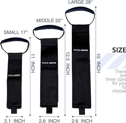 2 PCS Heavy Duty Cord Storage Wrap Holder Extension Hook and Loop Cord Hose Organizer Strap with Carrying Handle for Cords Garden Hose Swimming or Garage Tool (Middle-22)