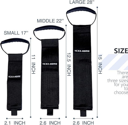2 PCS Heavy Duty Cord Storage Wrap Holder Extension Hook and Loop Cord Hose Organizer Strap with Carrying Handle for Cords Garden Hose Swimming or Garage Tool (LARGE-28'')