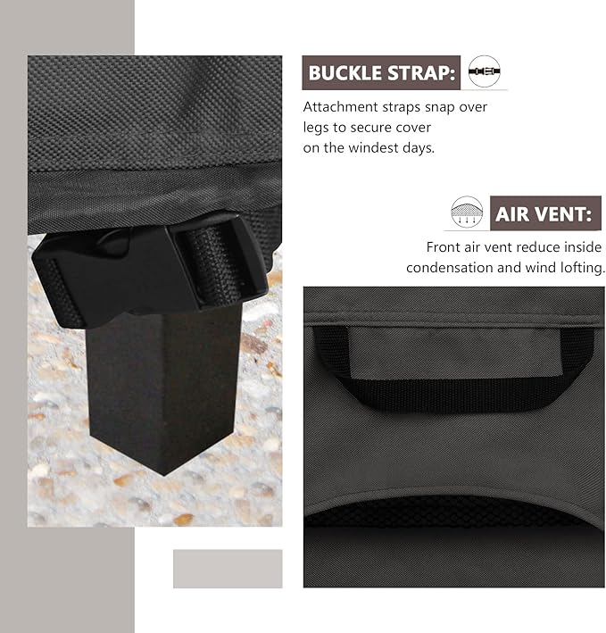 ULTCOVER Waterproof Vertical Electric Smoker Cover 40 inch for Most Square Gas Propane BBQ Smokers Size Upto 25W x 20D x 43H inch, Black