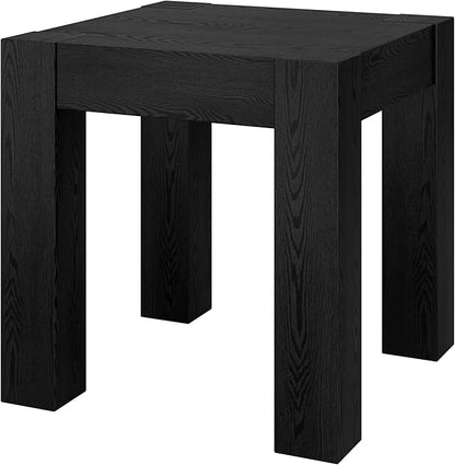 Henn&Hart Langston 22" Wide Square Side Table in Black Grain