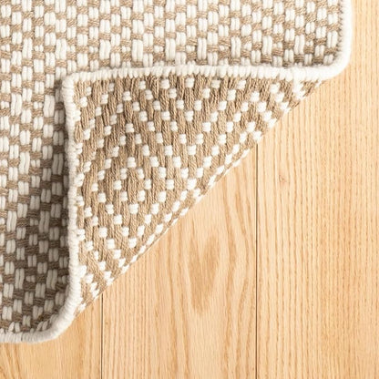 Dash and Albert Cocchi Handwoven Wool Rug, 5 X 8 Feet, Neutral Geometric Pattern - Premium Luxury Hotel Quality Soft Breathable Hypoallergenic Machine Washable Easy Care All Season Comfortable