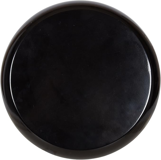 Kate and Laurel Jace Modern Metal Round Side Table, 12 x 12 x 18, Black, Transitional Dorm Living Room Scalloped End Table for Use as Bedroom Nightstand or Outdoor Patio Decor Option