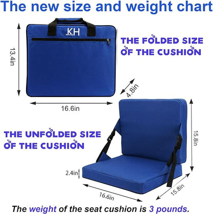 Indoor & Outdoor Folding Chair Cushion Without Back Support, Foldable Portable Stadium Seat,Chair Cushion for Sports Events, Outing, Travelling，Hiking, Fishing