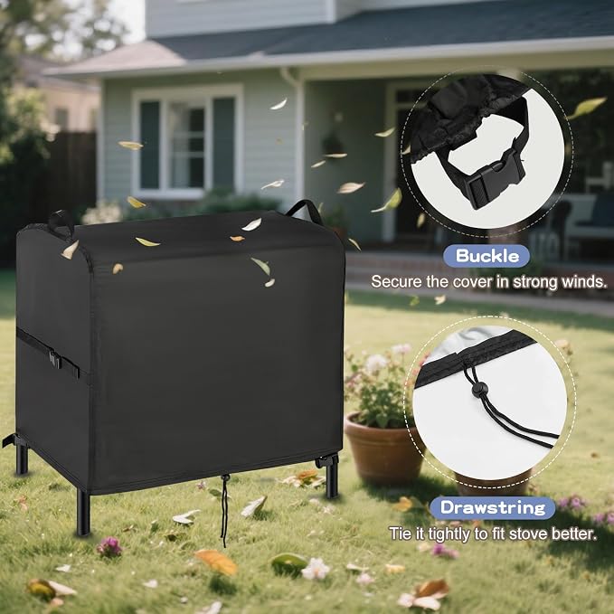 Stove Cover for VIVOHOME 2-Burner Propane Gas Stove, 31inch Outdoor Stove Covers Waterproof Heavy Duty for 2 Burners Camping Stoves-31”L x 18" W x 34" H