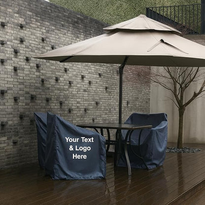 Custom Size Dust Cover - Waterproof, Made-to-Measure Protective Cover with Personalized Logo/Text for Patio Furniture, Equipment, Tools, RV Trailers & Outdoor AC Units (600D Coated – Heavy Duty)
