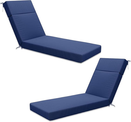 Chaise Lounge Cushion for Outdoor Furniture, Waterproof Fade and Tear Resistant Lounge Deck Chair Cushions for Patio Lawn Pool Resort Hotel