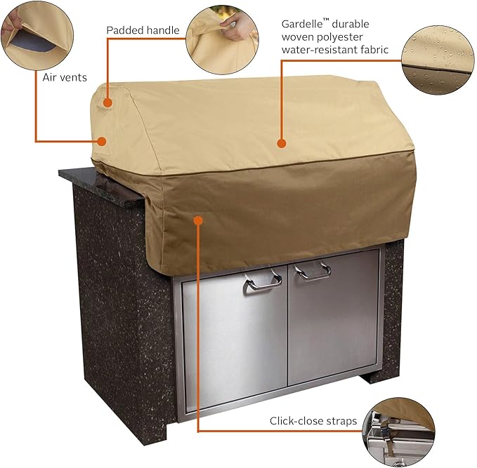 Classic Accessories Veranda Water-Resistant 37 Inch Island BBQ Grill Top Cover