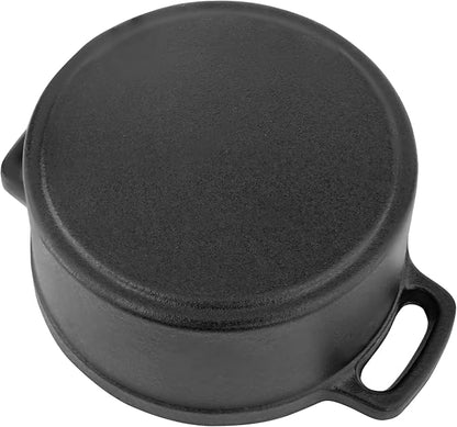 Flavehc Mini Cocotte 16 oz Pre-Seasoned Mini Dutch Oven 0.5 qt. Cast Iron Garlic Roaster for Oven Garlic Confit Pot Ramekins with Lids Oven Safe Set of 2