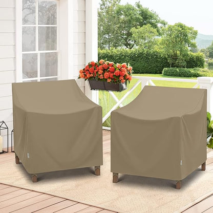 SunPatio Heavy Duty Waterproof 93.5" Sofa Cover & 2 Pack 33.5" Chair Covers Bundle