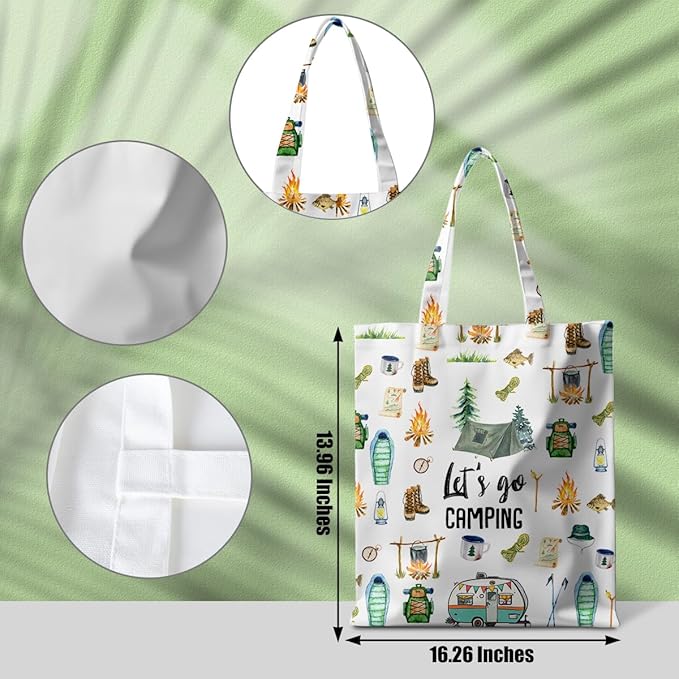 Animal Plant Tote Bag SeaTurtle Butterfly Cat Elephant Gifts Lemon Vegetable Themed Gifts Beach Bag for Camping