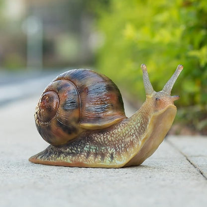 Garden Snail Figurine - Resin Sculpture, Snail Decor, Suitable for Outdoor Pond Garden Lawn Landscape Decoration, Unique Home Decor(7 inches)