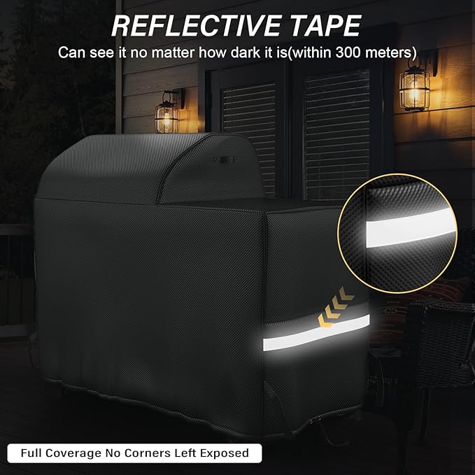 Grill Cover for Traeger Woodridge Grills BAC761 TFB86MLH | Upgraded Full-Length, Heavy Duty Waterproof, Anti-UV, Electric Wood Pellet Grill and Smoker
