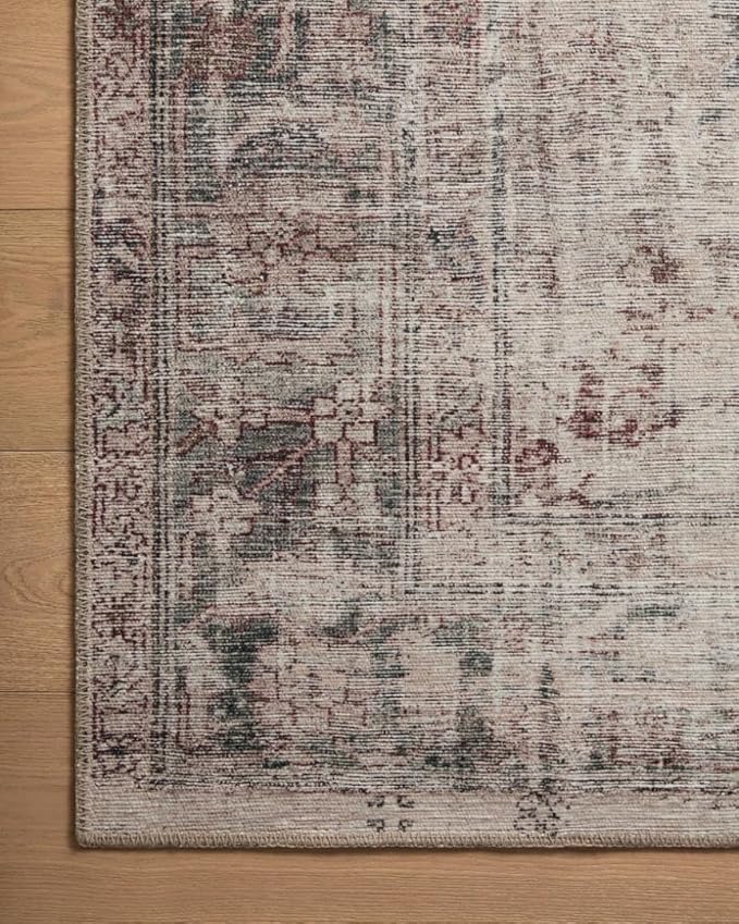 Loloi Amber Lewis Georgie Collection GER-08 Lagoon/Beige 3'-9" x 5'-6", .19" Pile Height, Accent Rug