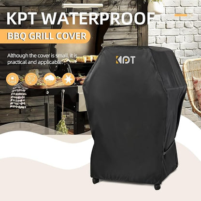 KPT 30 Inch Grill Cover for Outdoor Grill - Heavy Duty Waterproof 420D BBQ Cover with Hook, Air Vent, Buckle - Gas Grill Cover, UV & Fade Resistant, BBQ Grill Cover for Weber, Nexgrill, Char Broil