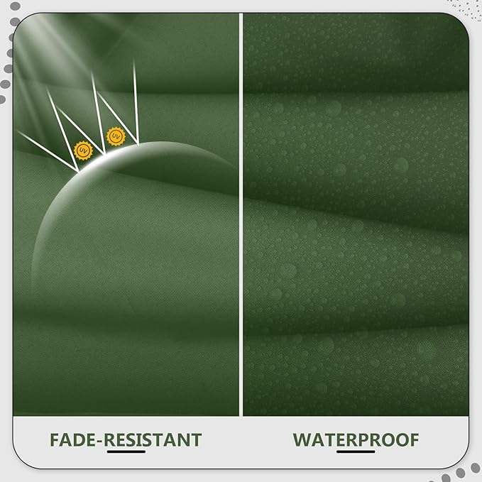 24" x 24" x 6" Outdoor Deep Seat Cushions Set - 4 Set Waterproof & Fade Resistant Patio Furniture Replacement Cushions, Non-Slip Outdoor Cushions Fit Loveseats, Couches, Chairs, and Sofas.