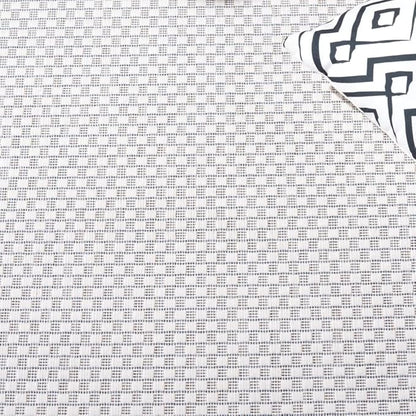 SAFAVIEH Washable Rug Outdoor Courtyard Collection - 7'10" Round, Ivory & Navy, Non-Shedding & Easy Cleaning, Ideal for Patio, Backyard, Mudroom (CY8475-53412)