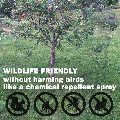 Bird Netting, 13x50FT Garden Netting for Fruit Trees Plants Strawberry Blueberry Bush Protection Anti Birds, Deers, Squirrels and Other Animals