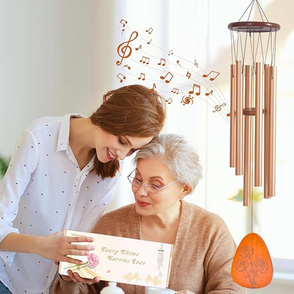 Gifts for Mom, 35'' Moms Wind Chimes, Thanksgiving Mother's Day for Mom, Mother Birthday Gift from Daughter Son, Love Reminder Gifts