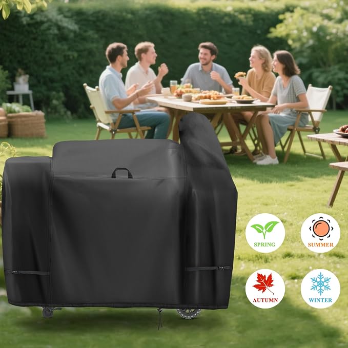 Grill Cover for Pit Boss Austin XL 1000Sq Grill and Smoker Onyx Series, 65inch Outdoor Grill Cover Waterproof for PB1000NX Smoker Grill-65 L x 28" W x 52" H