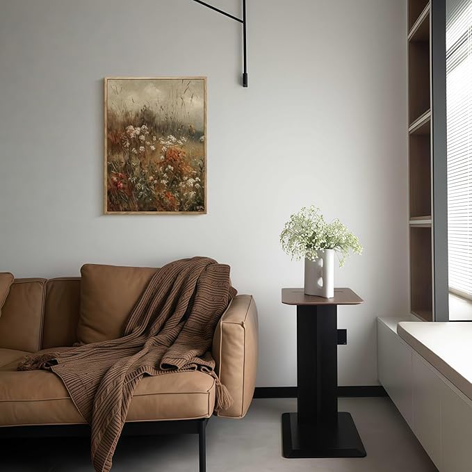 Vintage Canvas Wall Art Flowers Wall Decor Landscape Countryside Wildflowers Oil Painting Farmhouse Picture Modern Print Rustic Floral Prints Living Room Bedroom Bathroom 12x16 Inch Framed