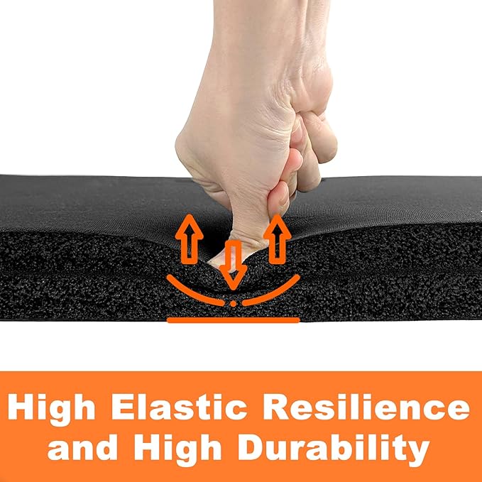 Kneeling Pad, Extra Thick Gardening Kneeling Pad for Women, Large Foam Bathtub Kneeling Pad for Bathing Baby, Waterproof Knee Pads Garden Workout Supplies, Black