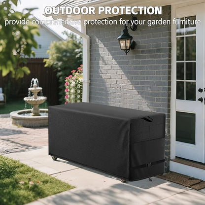 Patio Coffee Table Cover Black Heavy Duty Waterproof Cover 48" L x 26" W x 18" H for Rectangular Coffee Table