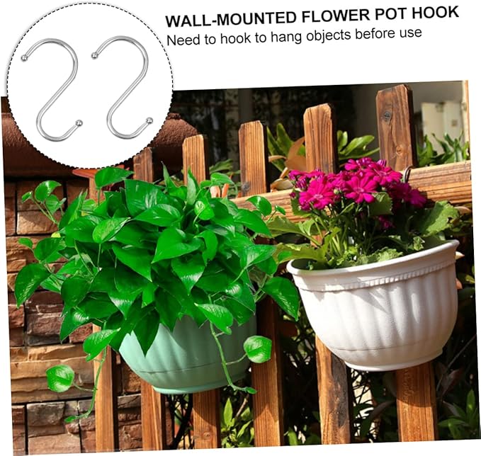 BESPORTBLE Plastic Half Round Flower Pot Hook Easy to Hang Wall-Mounted Planter Stylish Wall Hanging Pot for Home Office Sturdy Safe for Plant Storage