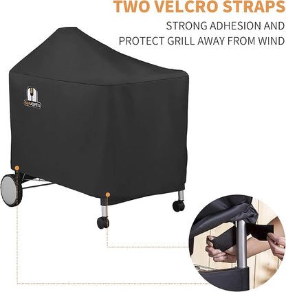 Grill Cover for Weber Performer Deluxe Charcoal, 22 Inch BBQ Covers, Heavy Duty Waterproof Accessories for Weber Performer Charcoal