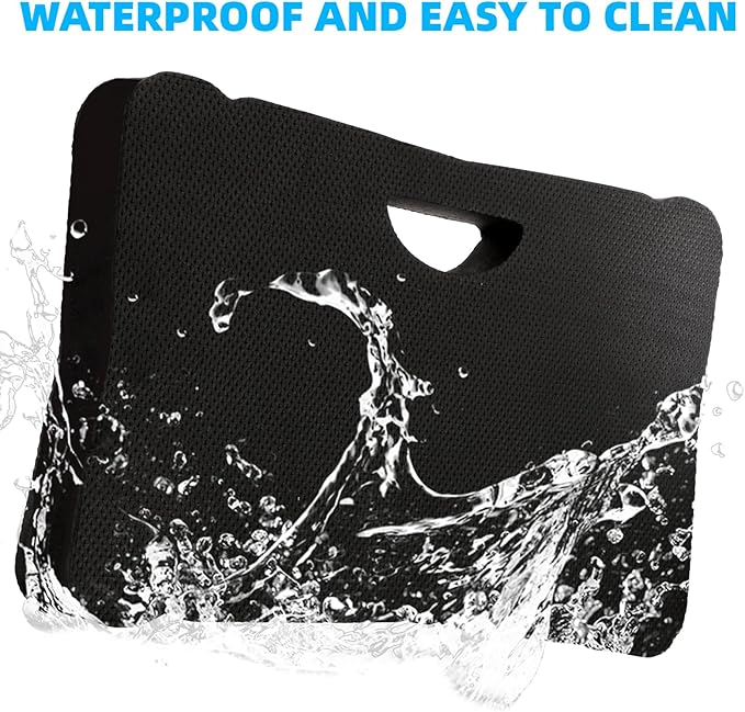 ZENFUN 3 Pack Kneeling Mats, Waterproof Kneeling Pad, Black Heavy Duty Thick Foam Knee Cushion, High Density Premium Kneeling Pads for Yoga Exercise, Foam Kneeler Mat Garden Cushions, Water Proof
