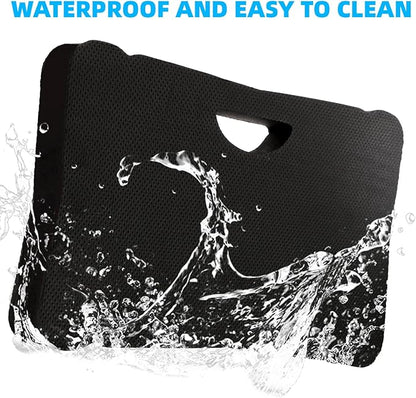 ZENFUN 3 Pack Kneeling Mats, Waterproof Kneeling Pad, Black Heavy Duty Thick Foam Knee Cushion, High Density Premium Kneeling Pads for Yoga Exercise, Foam Kneeler Mat Garden Cushions, Water Proof