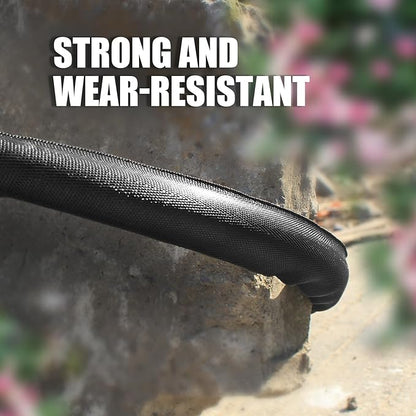 Garden Hose 25 FT, Heavy Duty Water Hose with Aluminum Fittings, Puncture Proof All-weather, Ultra-Lightweight and Flexible, Watering and Cleaning for Outdoor, Lawn