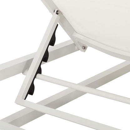 Christopher Knight Home Jerome Outdoor Aluminum Chaise Lounge with Mesh Seating (Set of 2), White