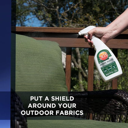 303 (30606) Products Fabric Guard - For Outdoor Fabrics - Restores Water Repellency To Factory New Levels - Repels Moisture - Prevents Stains - Safe For All Fabrics, 32 fl. oz., White