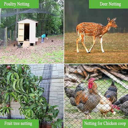 Bird Netting 20x30 Ft, 1/2In Mesh Heavy Duty Garden Netting Pest Barrier for Plants, Fruit Trees, Vegetables, Extra Strong Woven Mesh Netting, Animal Fencing Against Birds, Deer, Poultry