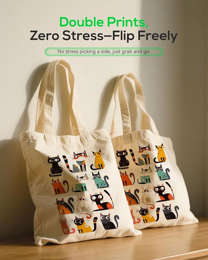 METALPHA Aesthetic Tote Bag for Women Girls - Resuable Double-Sided Printed Canvas Tote Bag with Snap Closure and Pocket