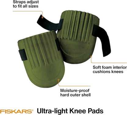 Fiskars Lightweight & Durable Knee Pads for Gardening and Housework - with Comfortable Padded Foam Cushioning