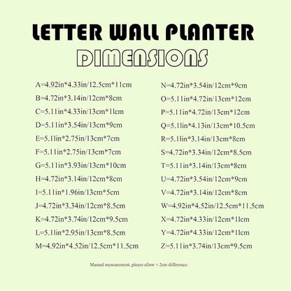 Wood Letter F Wall Propagation Station Lightweight Decorative Plant Holder for Small Cuttings, Removable Adhesive Wall Decor for Bedroom, Nursery, Office