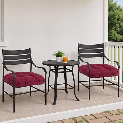 MTMR Outdoor Chair Cushions Set of 2, Water-Repellent 19”X19” Patio Chair Cushions with High Elasticity PP Cotton, No Fading Tufted Patio Furniture Cushions, Thick Seat Cushions for Outdoor Furniture