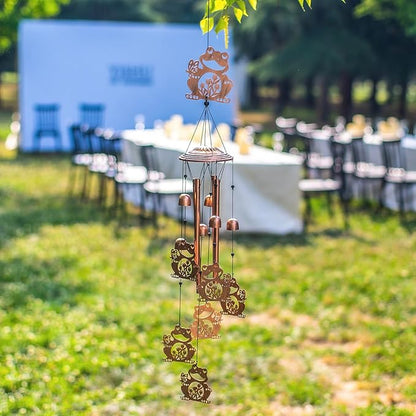 Frog Wind Chimes Outdoor Frog Gifts for Women/Men/Mom/Wife/Grandma Birthday Gifts Memorial Gift Metal WindChimes for Outside/Indoors, Lawn, Patio, Home, Porch, Yard Decor, Garden Decorations