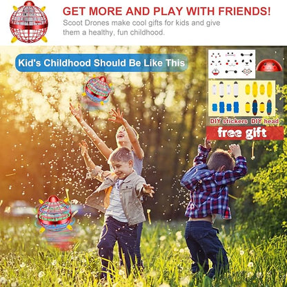 Flying Orb Ball Toy,Boomerang Ball, Hover Hand Mini Drone Cosmic Globe, Fly Spinners for Kids Adults Indoor Outdoor Toys, Cool LED Lights Toys for 6 7 8 9 10+ Years Old Boys Girls Gift